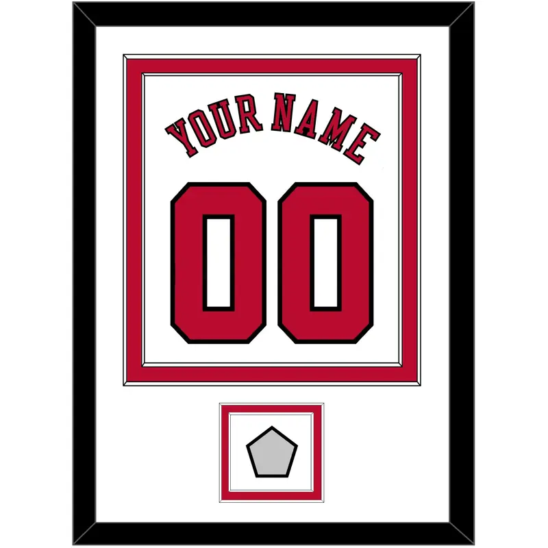 Chicago Name & Number With Champions Patch - Home White (1986-2017) - Double Mat 1
