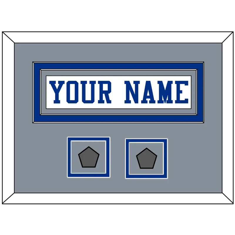 Dallas Nameplate & 2 Super Bowl Jersey Patches - White Jersey - Double Mat 5