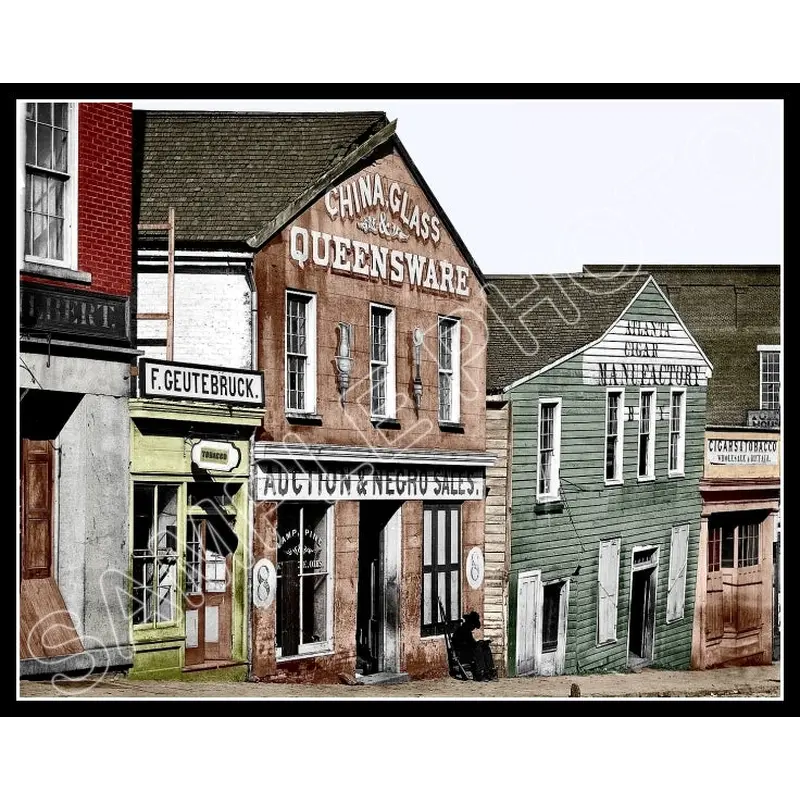 Slave Auction House Colorized 11X14 Photo - 1864 Atlanta Georgia - 2428