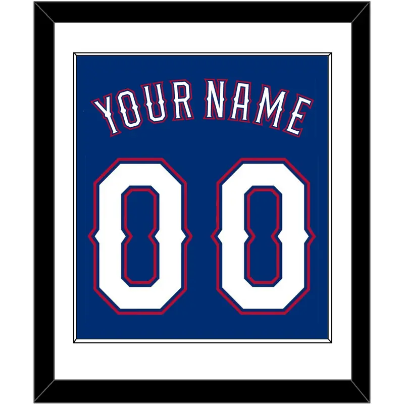 Texas Name & Number - Alternate Blue (2016-2019) - Single Mat 1