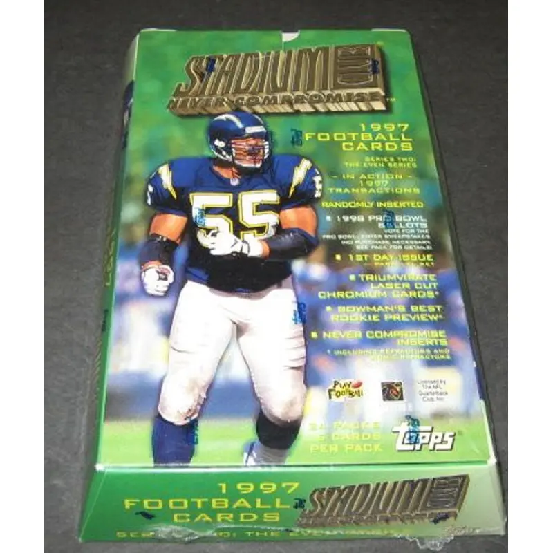 1997 Topps Stadium Club Football Series 2 Box (Evens) (Retail) (24/6)