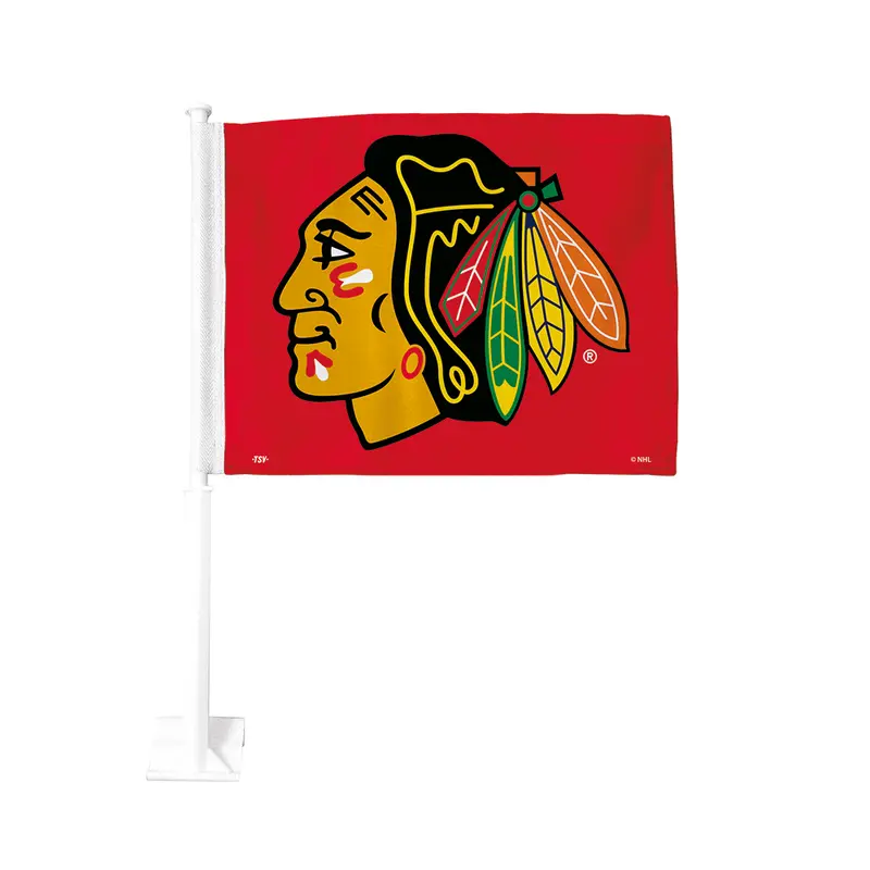 NHL Chicago Blackhawks Double-Sided 11x15 Car Flag