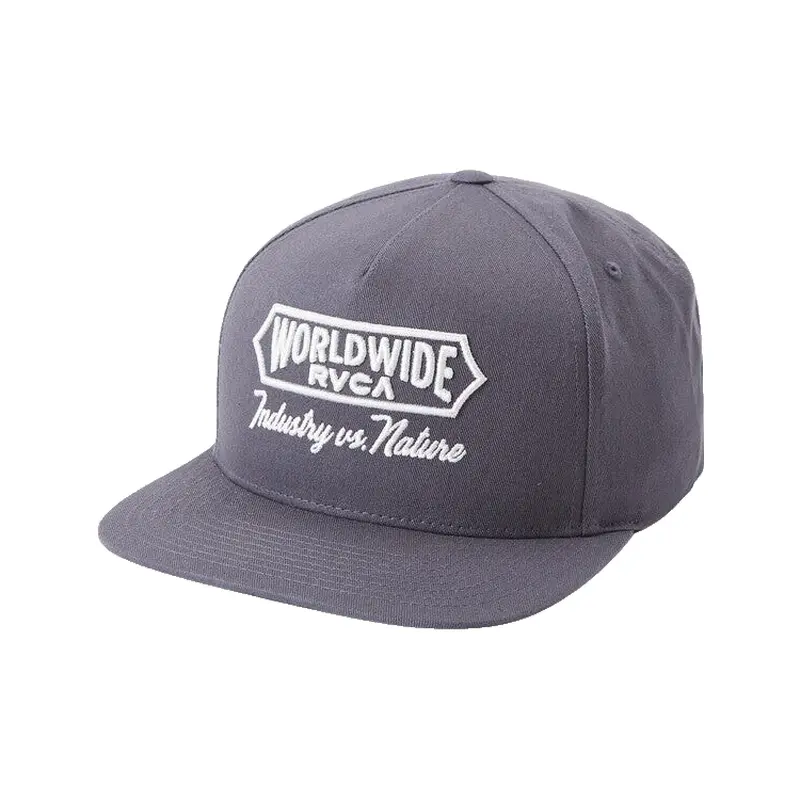 RVCA HATS GRAY WORLDWIDE SNAPBACK AVYHA00259 CHA