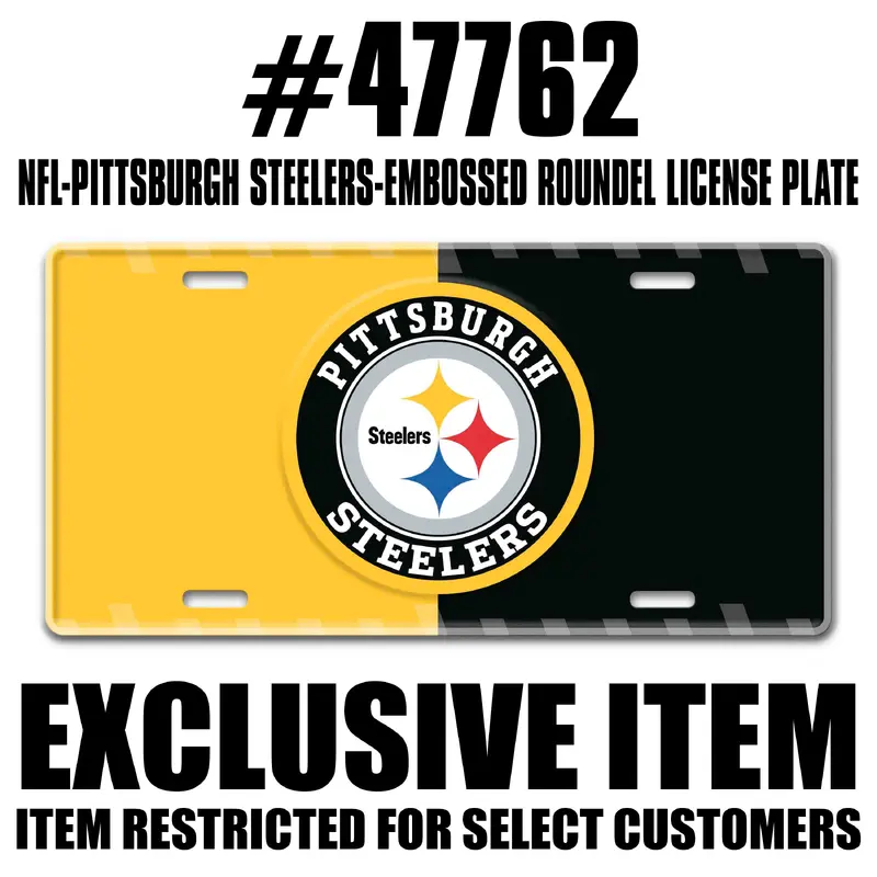 NFL - Pittsburgh Steelers Embossed Roundel License Plate