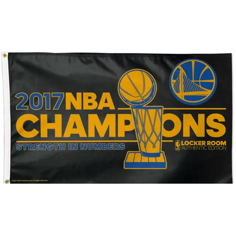 Golden State Warriors 2017 NBA Champions DELUXE 3'x5' Team Flag - Wincraft