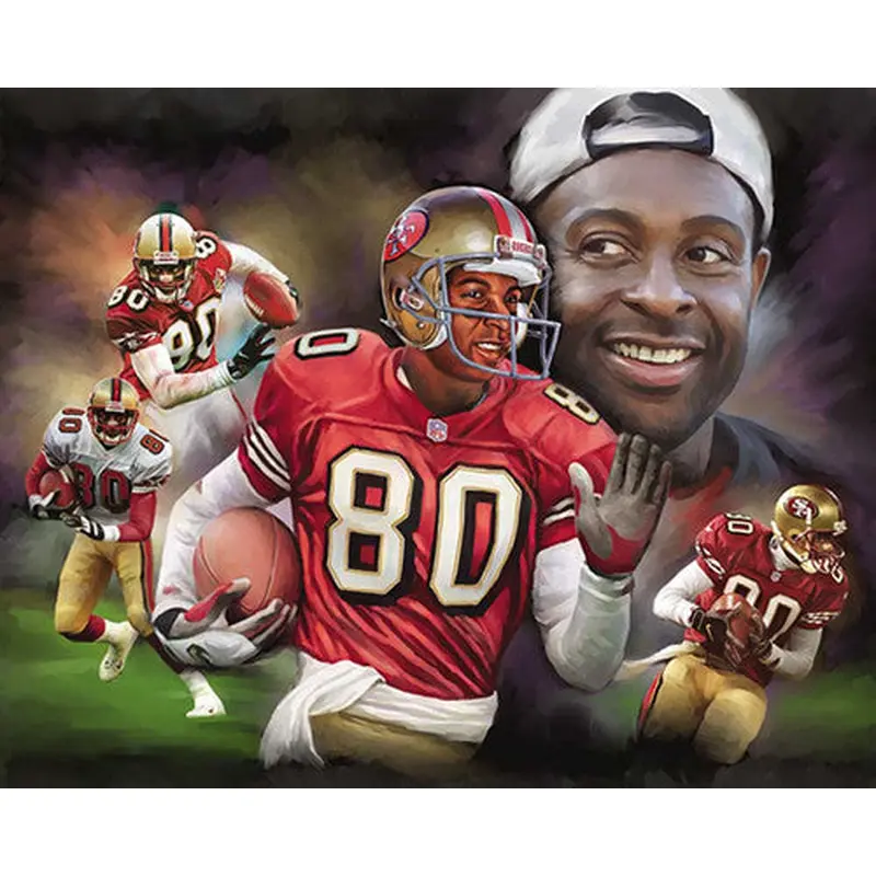 Jerry Rice "The Greatest" Commemorative Art Print by Wishum Gregory