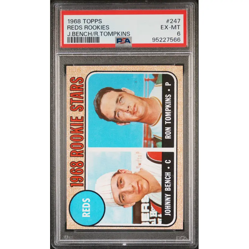 Johnny Bench 1968 Topps Rookie #247 PSA 6 Ex-Mint