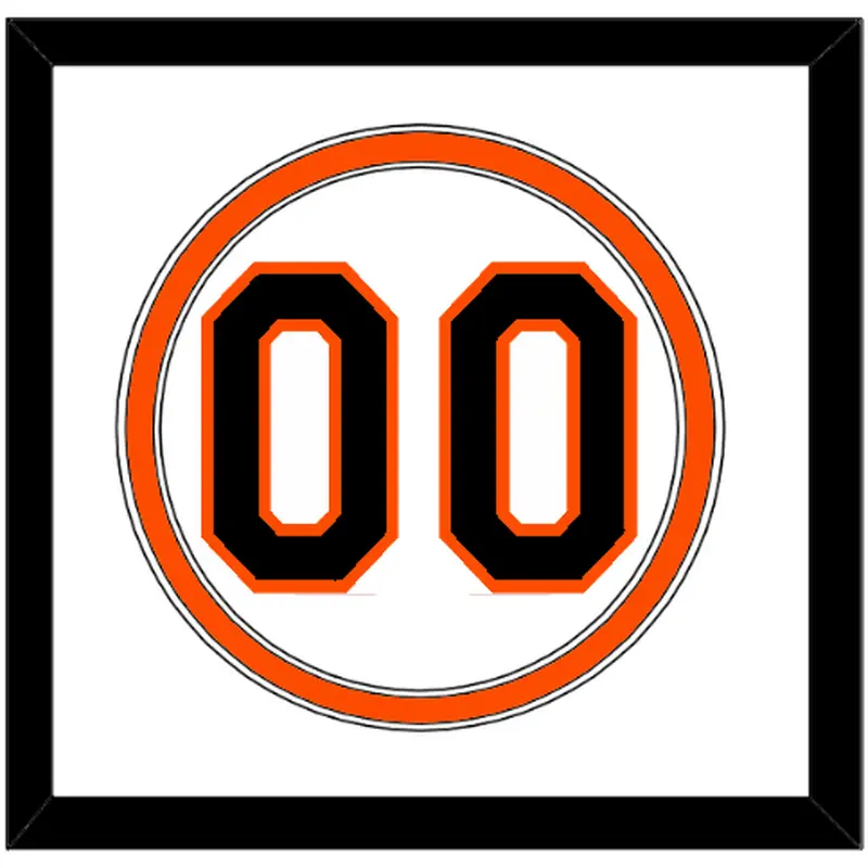 Baltimore Number - Home White (1998-2003) - Double Mat 1