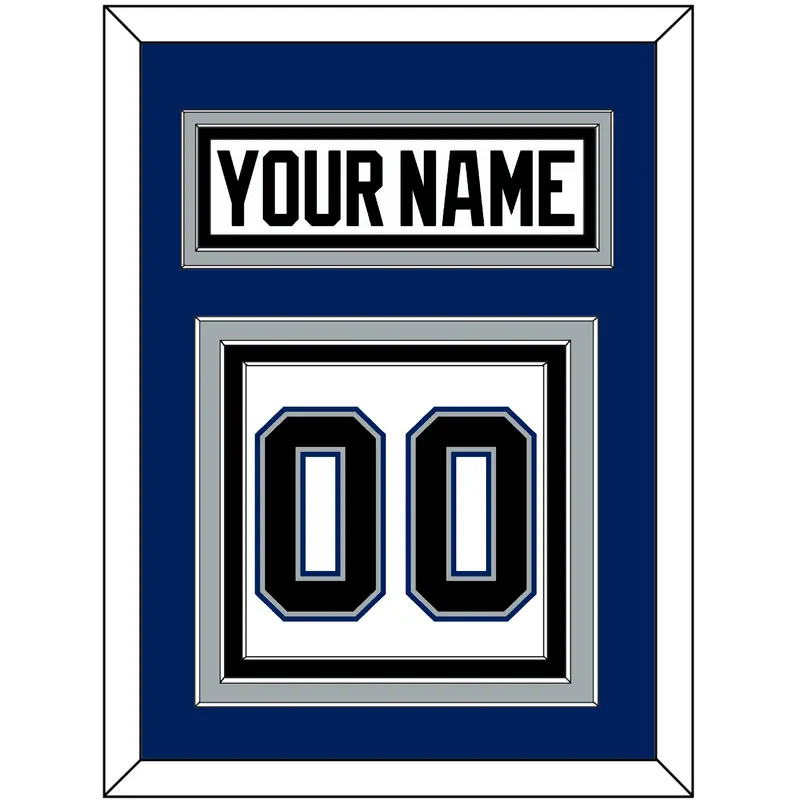 Tampa Bay Nameplate & Number (Back) - Home White (2001-2007) - Triple Mat 3
