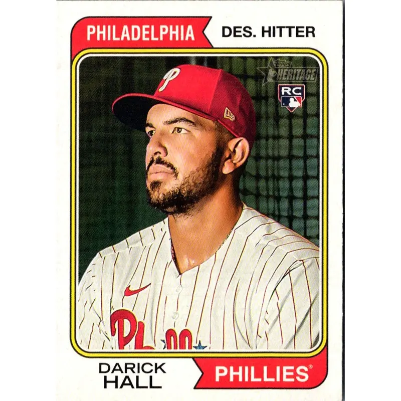 2023 Topps Heritage Red Border Darick Hall #140