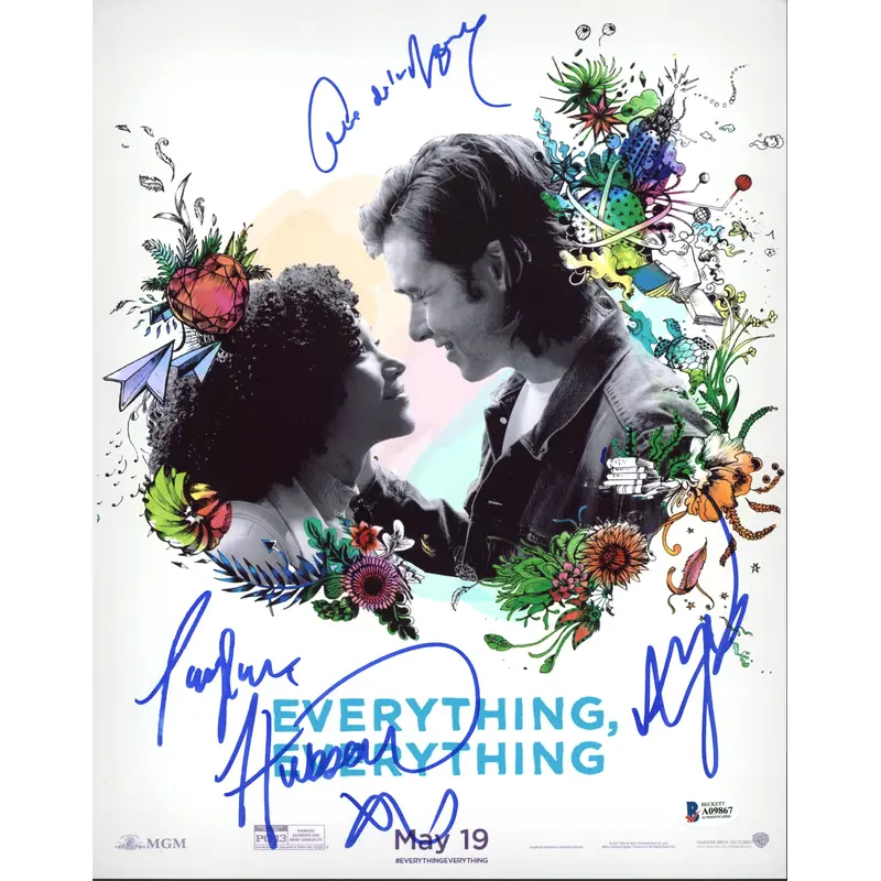 Everything, Everything (Amandla Stenberg +2) Signed 11X14 Photo BAS #A09867