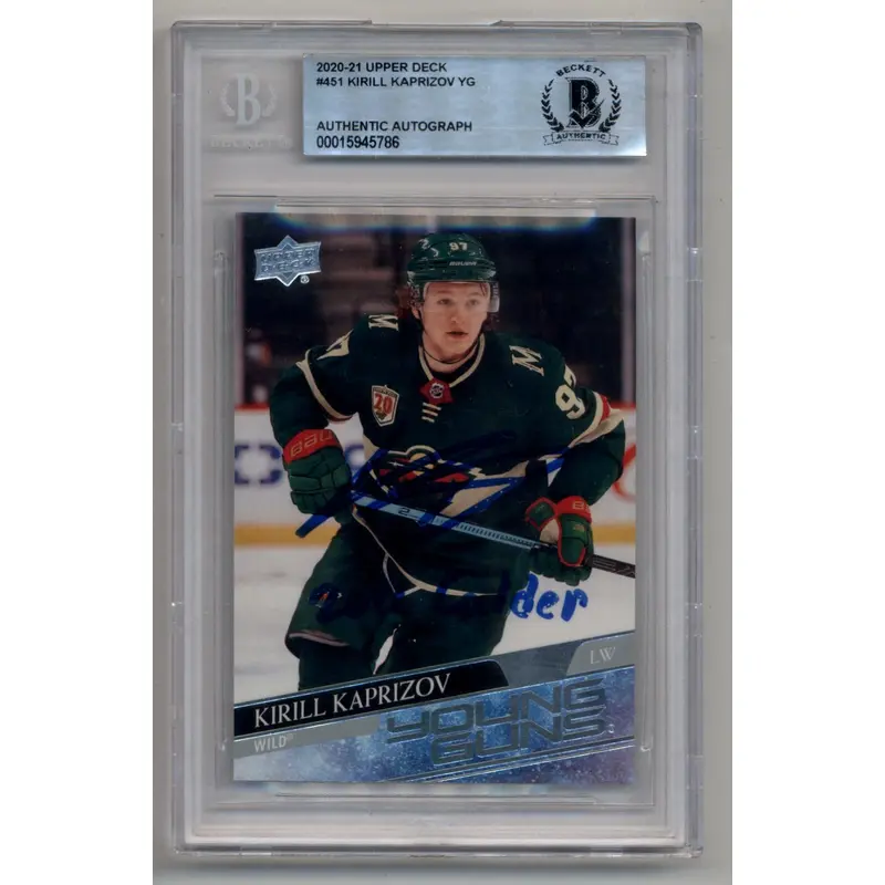 Kirill Kaprizov 2020-21 Upper Deck Young Gun #451 BGS Authenticated 5786