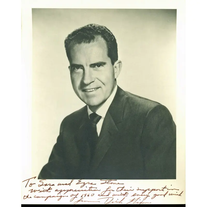 President Richard Nixon Authentic Signed 8X10 Vintage Photo PSA/DNA #AB08234