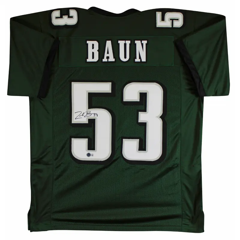 Zack Baun Authentic Signed Green Pro Style Jersey Autographed BAS Witnessed