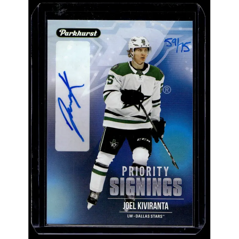 2021-22 Upper Deck Fall Promotion - Parkhurst Priority Signings - Joel Kiviranta #PSKI /75