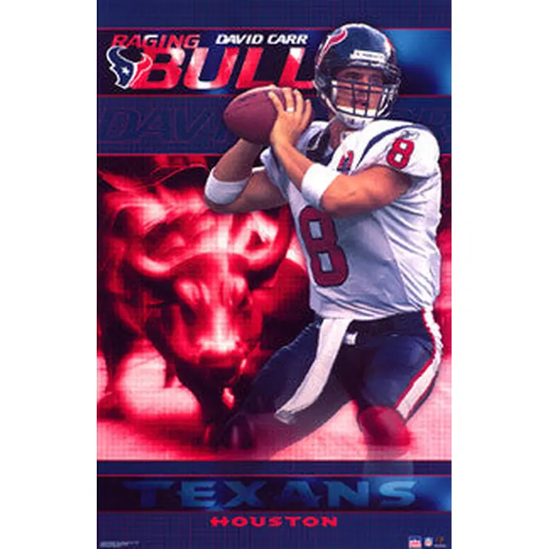 David Carr "Raging Bull" Houston Texans Poster - Starline 2002