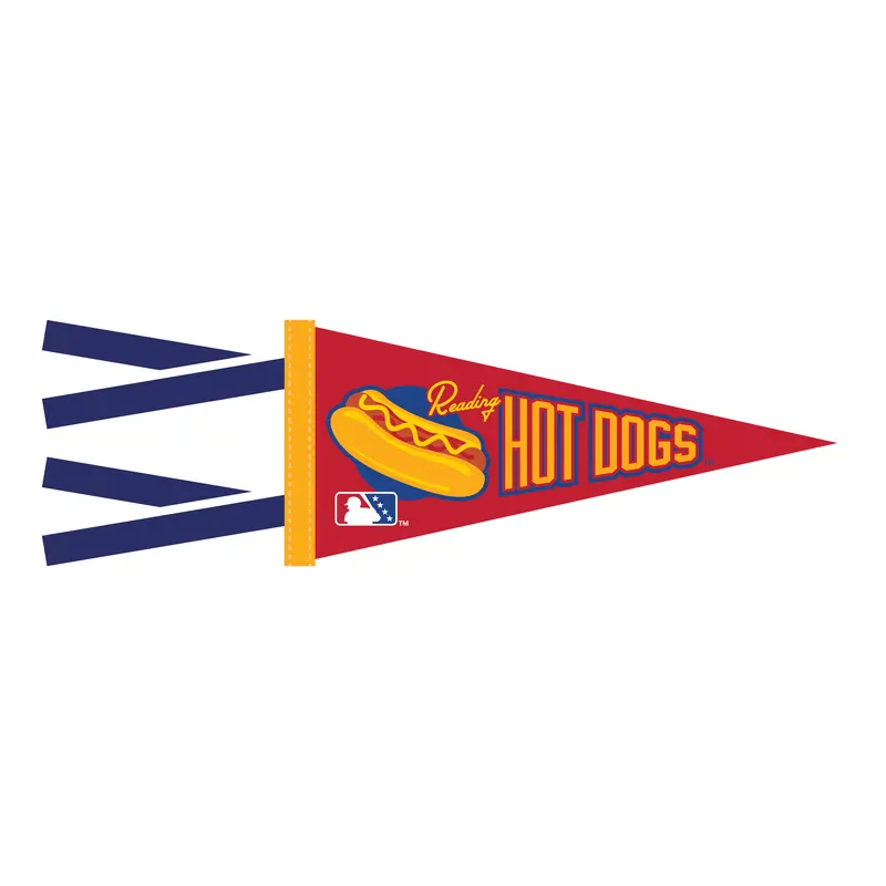 Oxford Pennant Reading Hot Dogs 4x9 Pennant