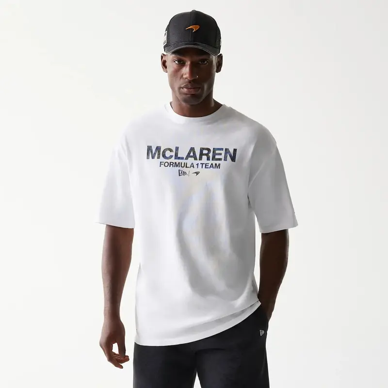 McLaren Racing Wordmark White Oversized T-Shirt