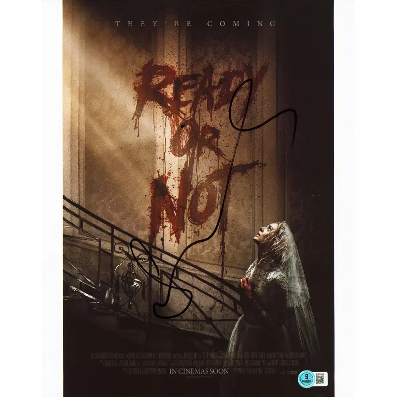 Samara Weaving Ready or Not Authentic Signed 11x14 Vertical Photo BAS #BS05164