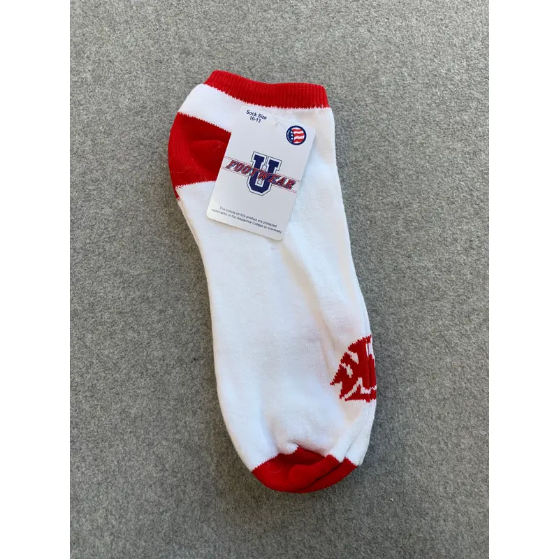 UFootwear White Ankle Socks With Coug