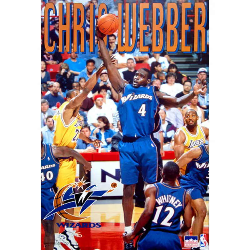 Chris Webber "Classic" Washington Wizards NBA Action Poster - Starline Inc. 1998
