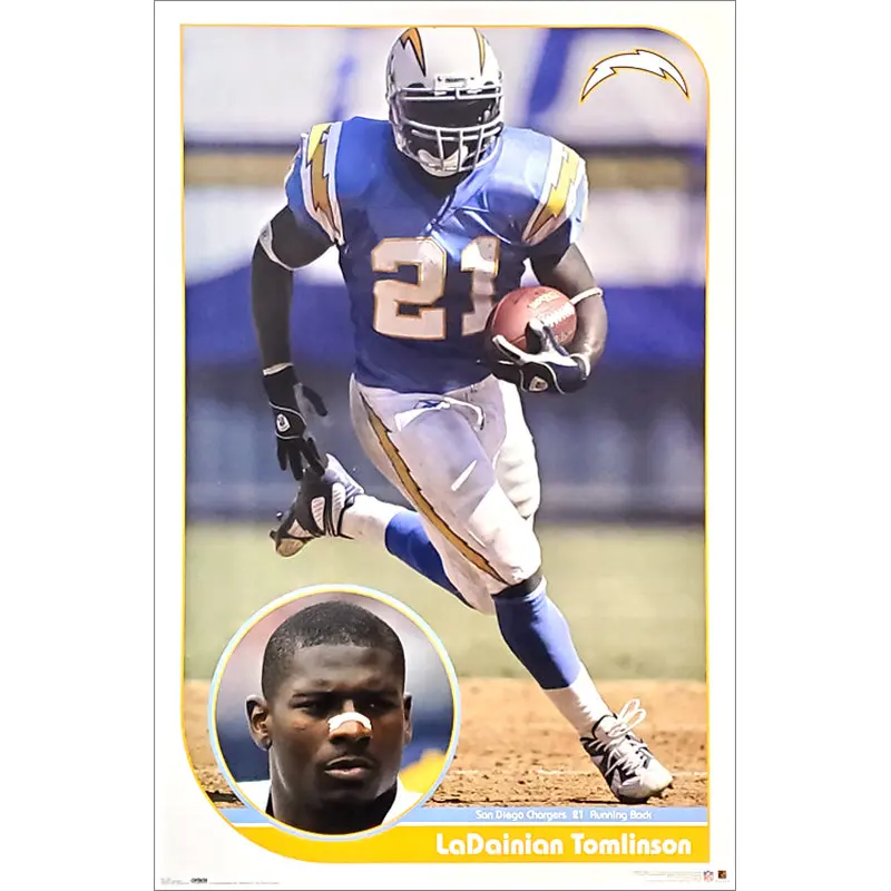 LaDainian Tomlinson "Old School" San Diego Chargers Poster - Costacos 2004