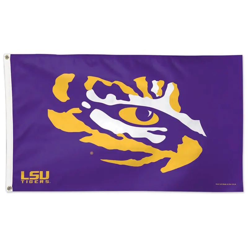LSU Tigers "Tiger-Eye" Official NCAA Deluxe-Edition 3'x5' Flag - Wincraft Inc.