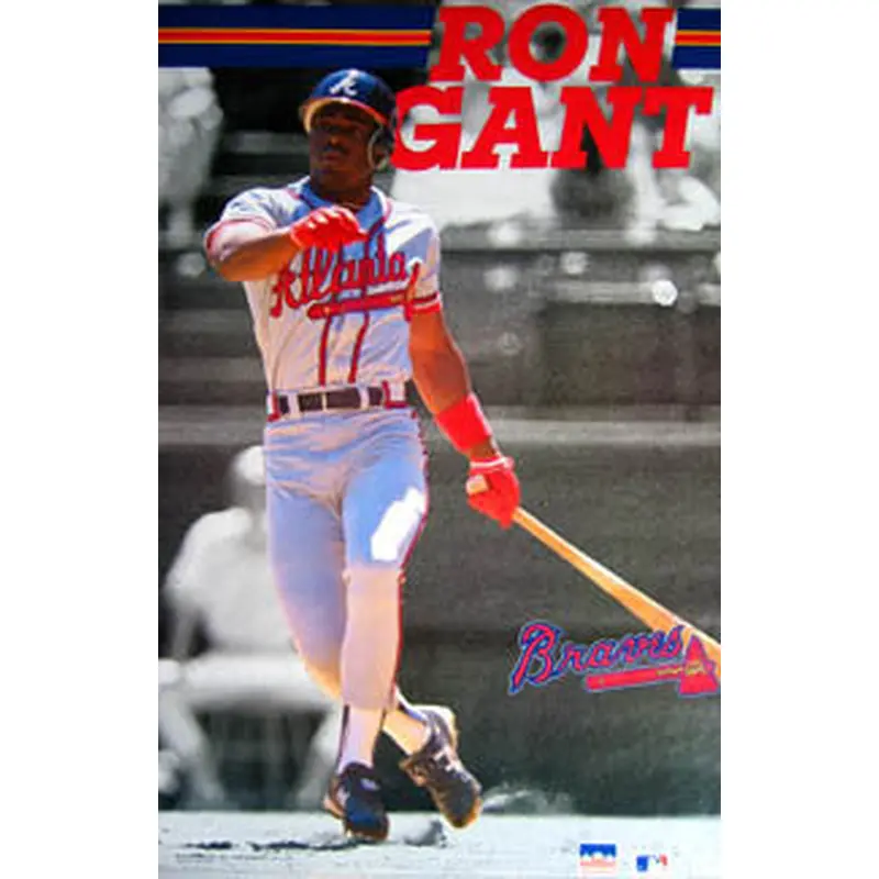 Ron Gant "Slugger" Atlanta Braves Poster - Starline 1991