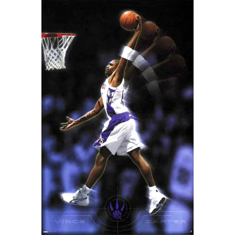 Vince Carter "Pinwheel Slam" Toronto Raptors NBA Action Poster - Costacos 2000