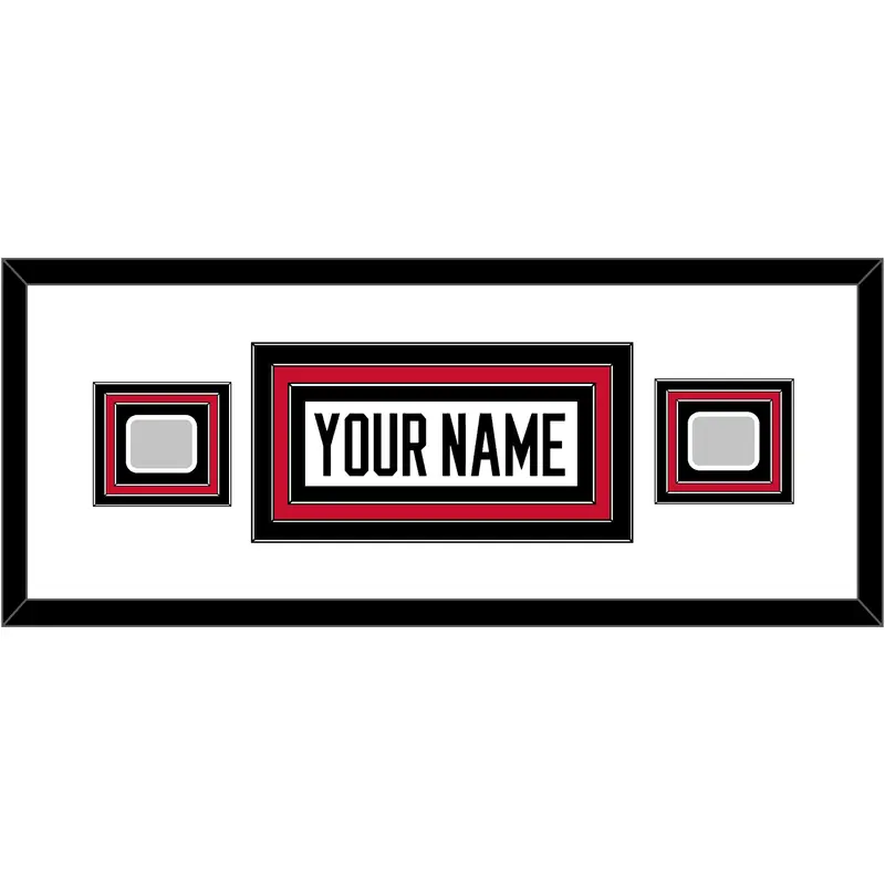Chicago Nameplate & 2 Stanley Cup Champions Patches - Road White (2007-2017) - Triple Mat 4