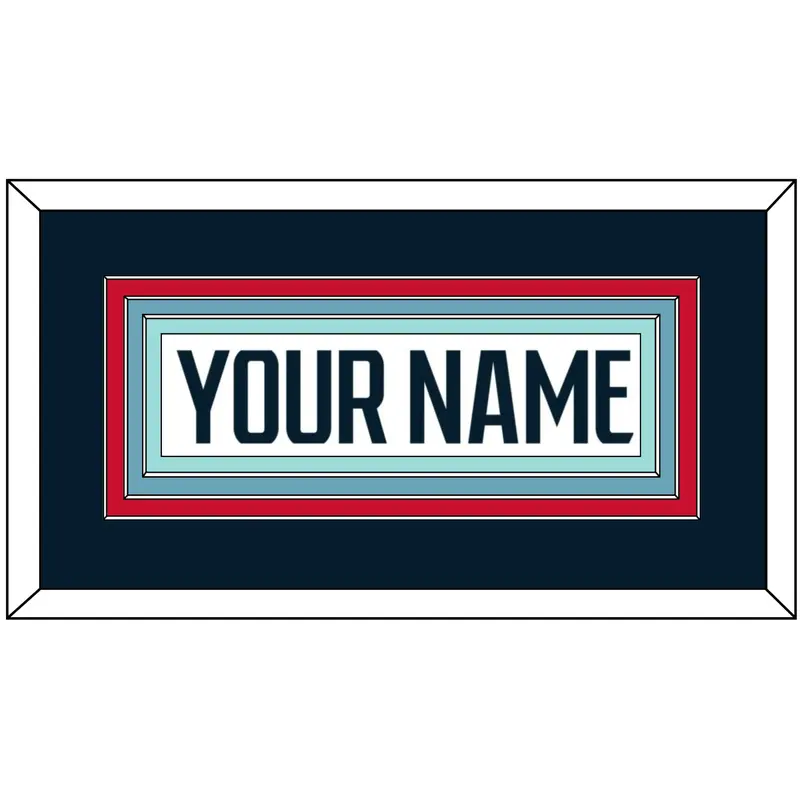 Seattle Nameplate - Road White - Triple Mat 2