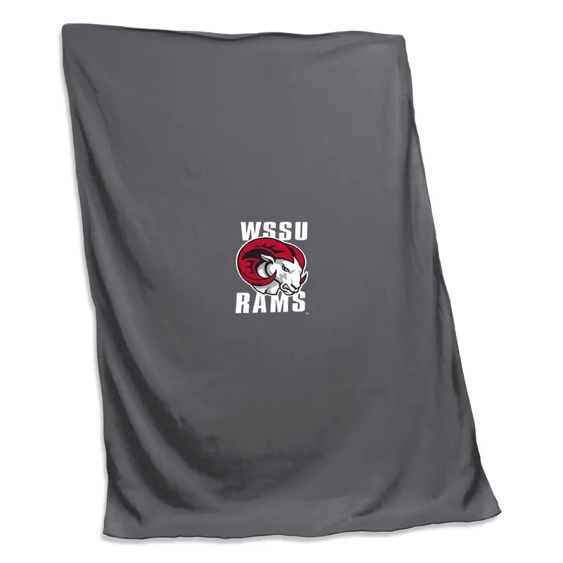 Winston Salem State Charcoal Sweatshirt Blanket (Screened)