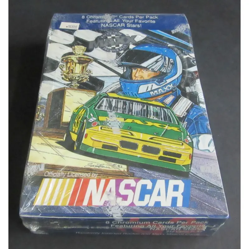 1993 Maxx Premier Plus Chromium Racing Race Cards Box