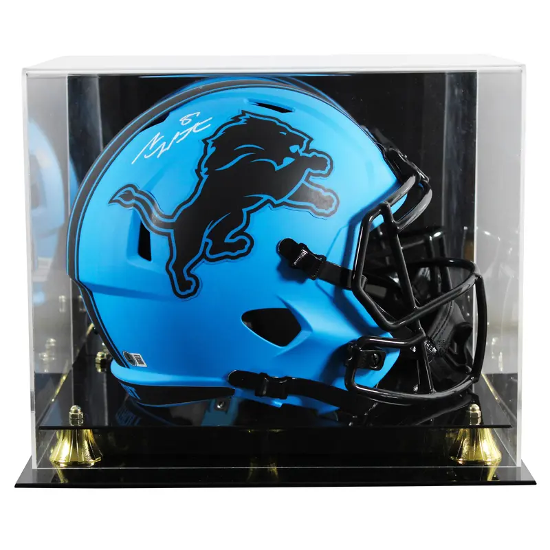 Lions Sam LaPorta Signed Rave Full Size Speed Rep Helmet W/ Case BAS Witnessed