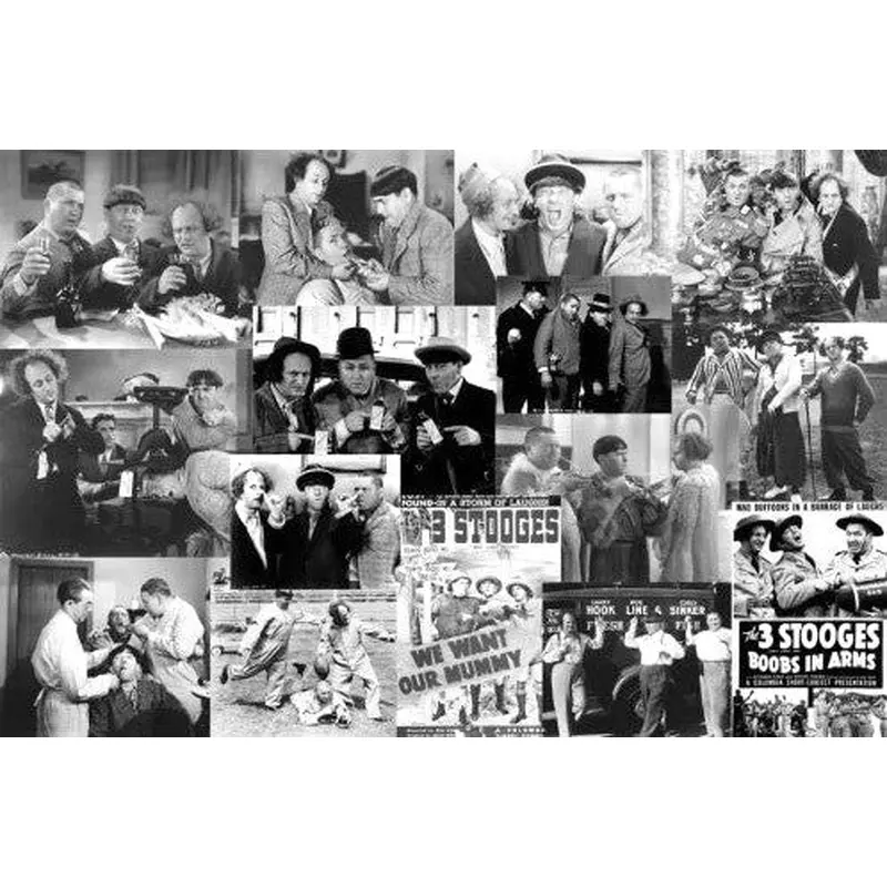 The Three Stooges Collection Poster (Historic 15-Image Collage) - Studio B.