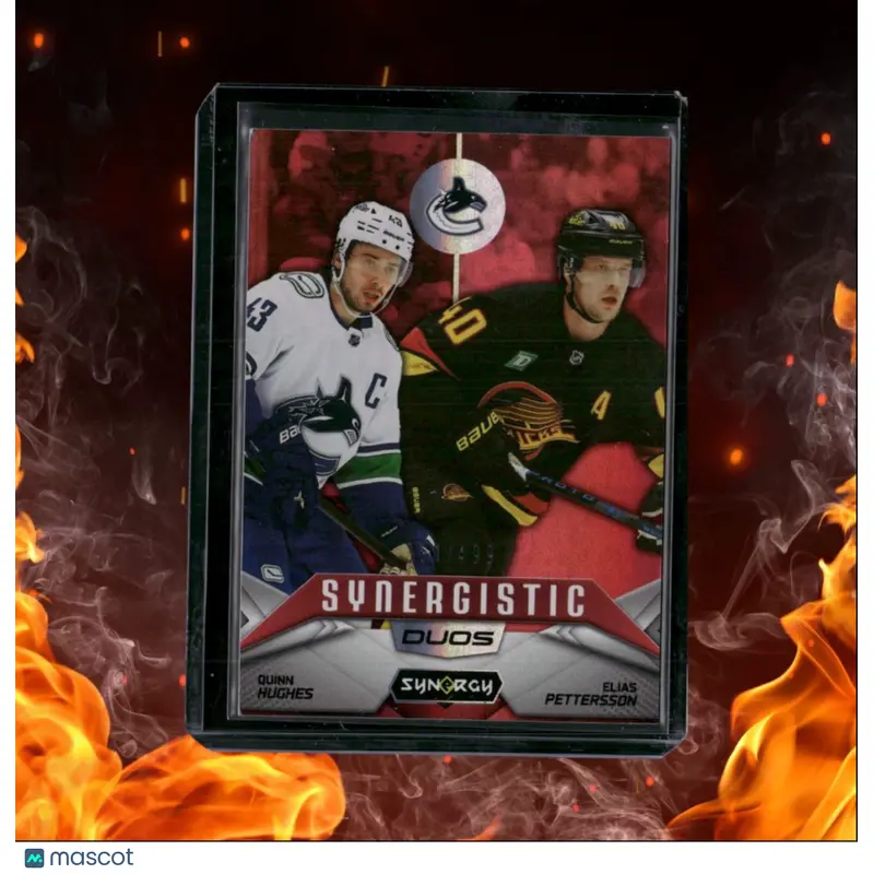2024-25 Upper Deck Synergy Quinn Hughes / Elias Pettersson Synergistic Duos