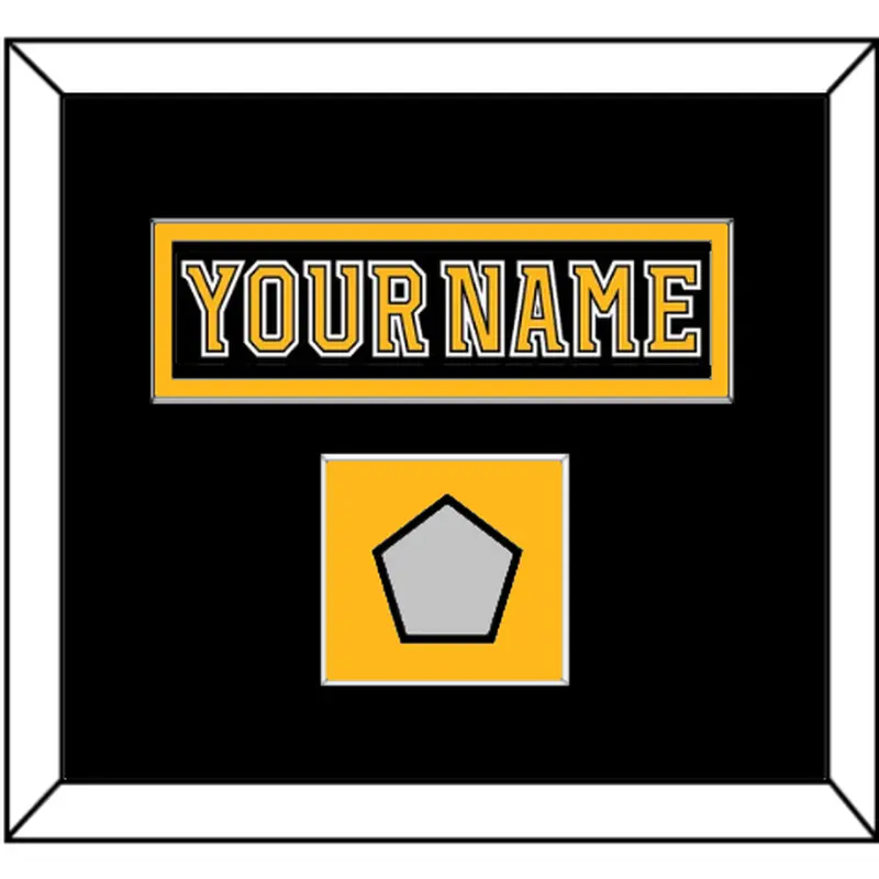 Boston Nameplate & 2011 Stanley Cup Champions Patch - Home Black (2007-2017) - Single Mat 2
