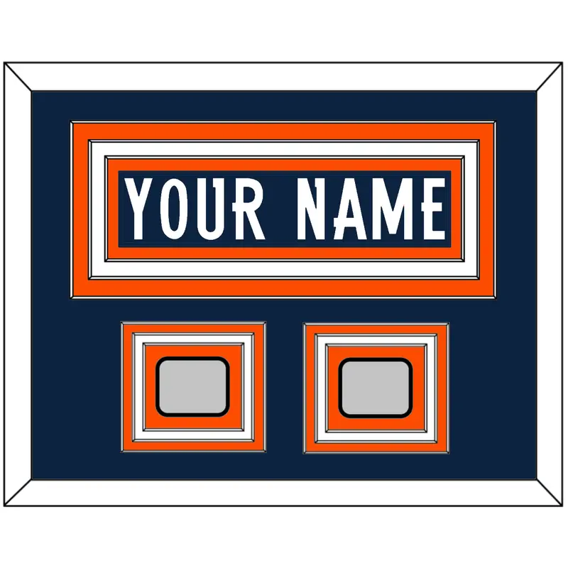 Denver Nameplate & 2 Super Bowl Jersey Patches - Home Blue (1997-2011) - Triple Mat 3
