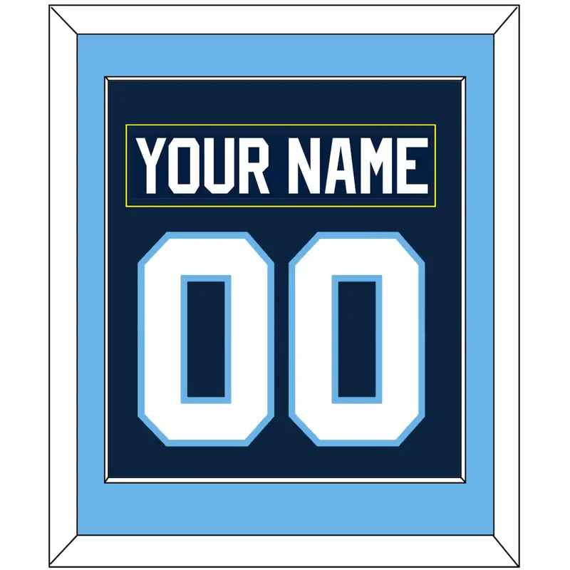 Maine Nameplate & Number (Back) Combined - Road Navy Blue (1993-1994) - Single Mat 2