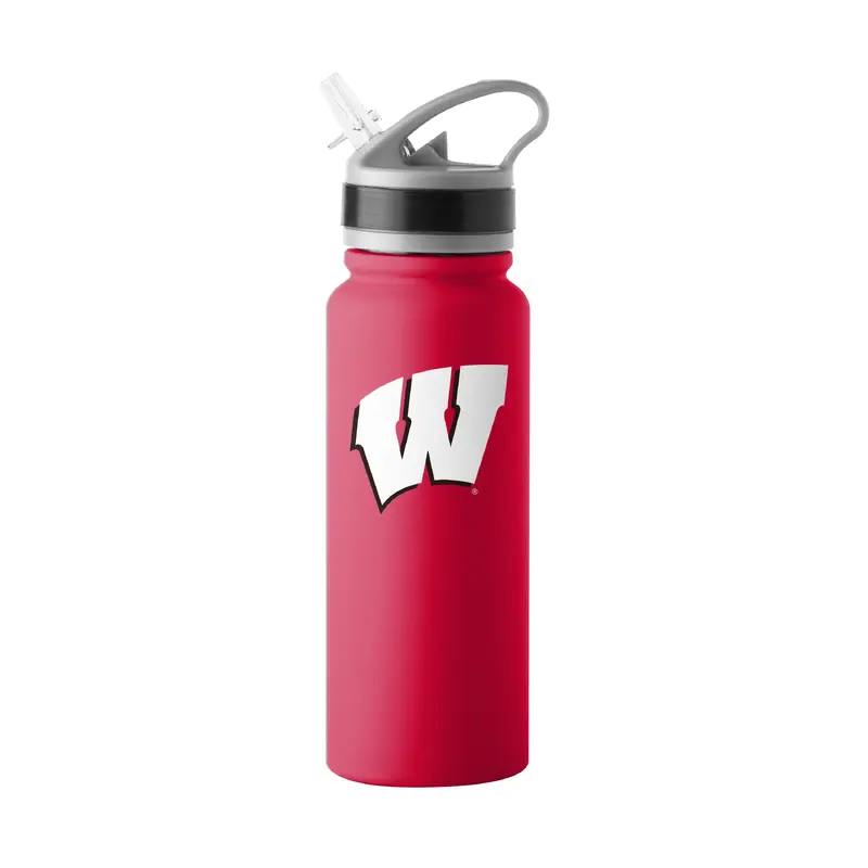Wisconsin 25oz Campus Color Letterman Stainless Single Wall Flip Top Bottle