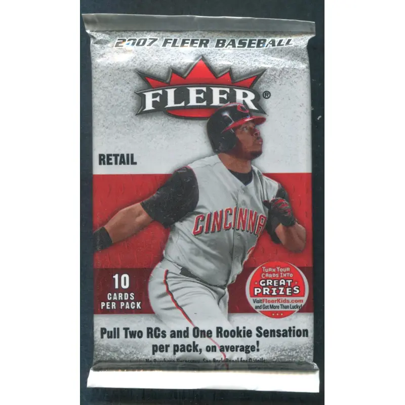 2007 Fleer Baseball Unopened Pack (Retail) (10)