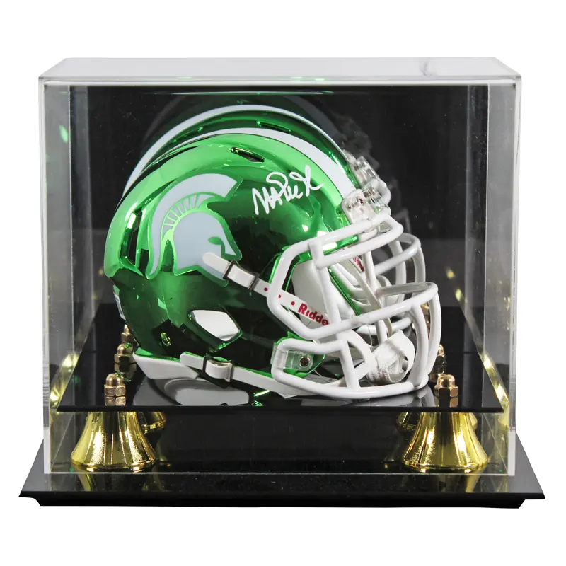 Michigan State Magic Johnson Signed Chrome Speed Mini Helmet W/ Case BAS Witness