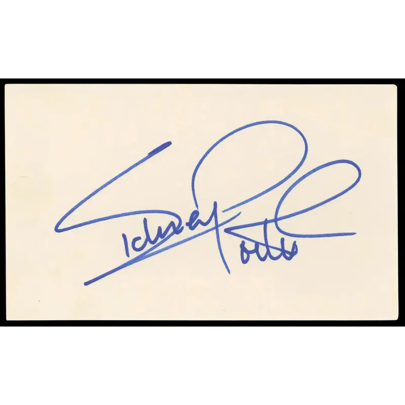 Sidney Poitier In The Heat of the Night Signed 3x5 Index Card BAS #BM58639