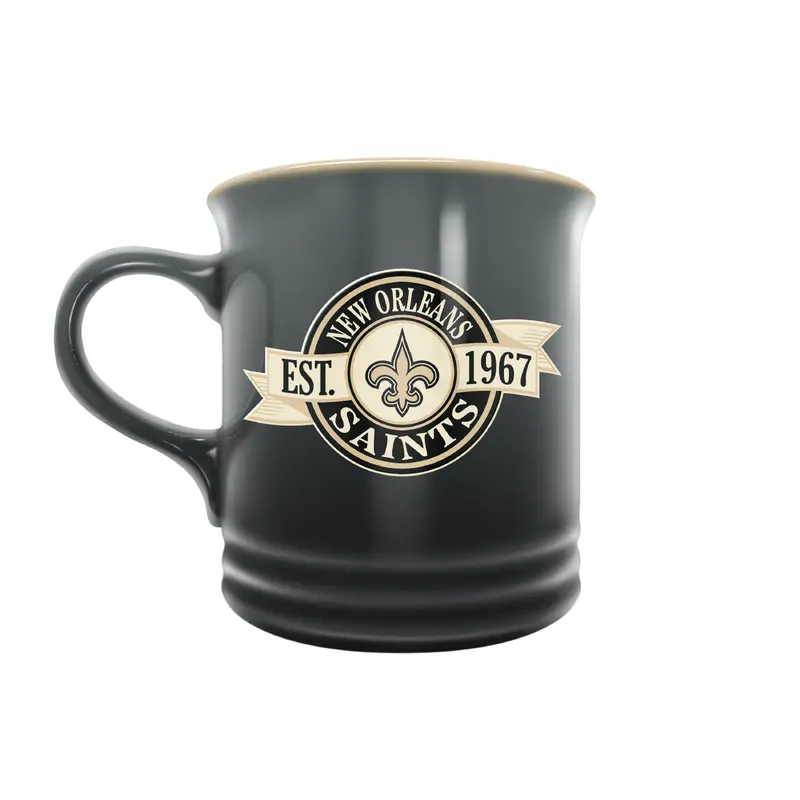 NFL New Orleans Saints 14 oz Stoneware Mug Banner Design