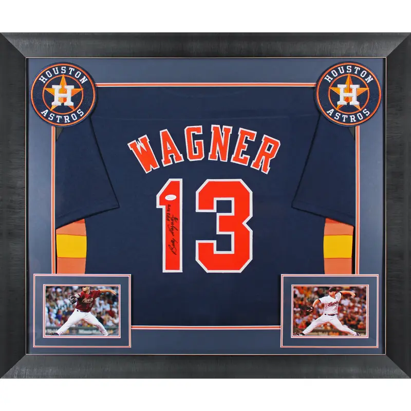 Billy Wagner "422 Svs" Signed Navy Blue Pro Style Framed Jersey JSA Witness