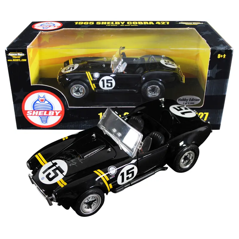 Carroll Shelby Signed 1965 Shelby Cobra 427 1:18 Scale Die Cast Car BAS #AE13792