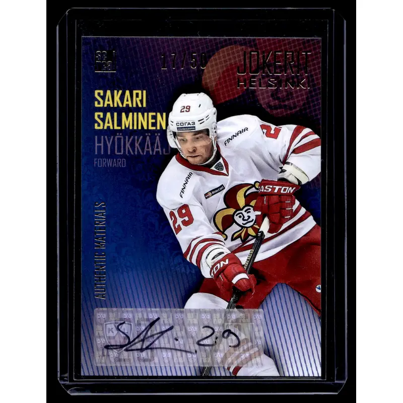 2016-17 Sereal Jokerit Autograph - Sakari Salminen #JOK-AUT-022 /50