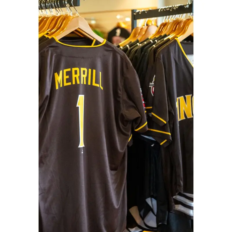 Fort Wayne TinCaps 2025 Adult Merrill #1 Brown Sunday Jersey
