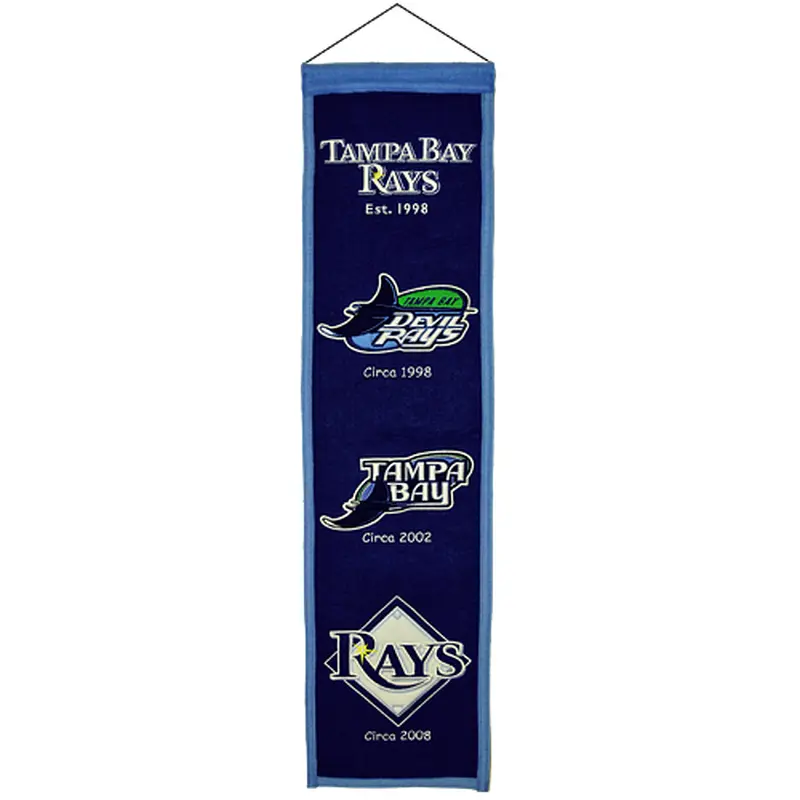Tampa Bay Rays Logo Evolution Heritage Banner
