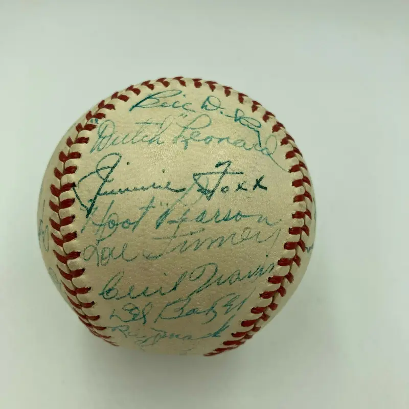 1940 All Star Game Signed Baseball Jimmie Foxx Joe Dimaggio Ted Williams JSA COA